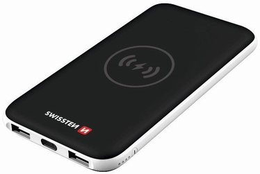 Swissten Slim Recovery Power Bank QI Charger 8000mAh Black