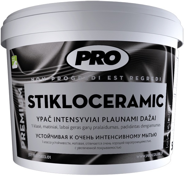 Краска Pro Stikloceramic, белый, 5 л