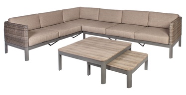 Āra mēbeļu komplekts Home4you Admiral 40043, brūns, 6 sēdvietas