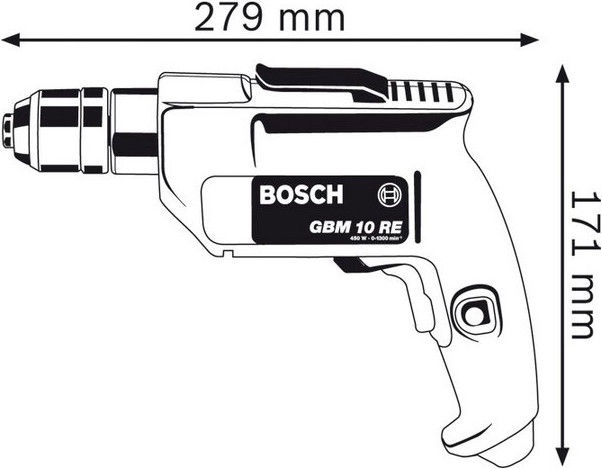 Электрическая дрель Bosch GBM 10 RE