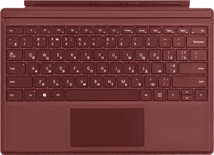 Клавиатура Microsoft Surface Pro Surface Pro Signature Type Cover EN, красный, беспроводная