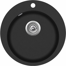 Aquasanita SR100-601W Kitchen Sink Black 505mm