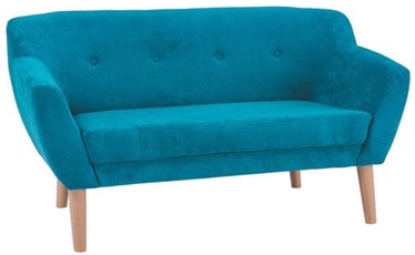 Sofa Signal Meble Bergen 2 Velvet Turquoise, 139 x 54 x 76 cm