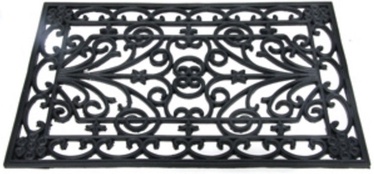 Придверный коврик Verners Decora 837-000 Black, 600x400 мм