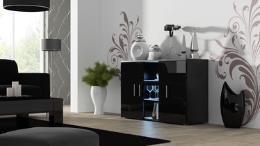 Cama Meble Soho Chest Of Drawers Black/Black Gloss