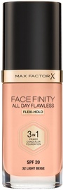 Tonālais krēms Max Factor Face Finity All Day Flawless 3in1 32 Light Beige, 30 ml