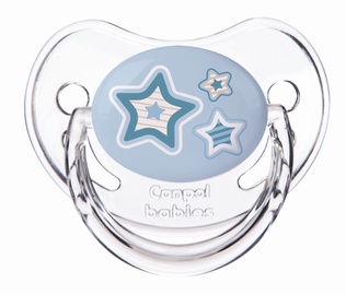 Canpol Babies Newborn Baby Orthodontic Silicone Soother Blue Stars