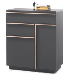 Black Red White Brindisi Chest Of Drawers 2 40x85x98cm Grey