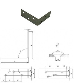 LEŅĶIS FURNITRŪRAS ZN 32X32X15X1,5 (VAGNER SDH)
