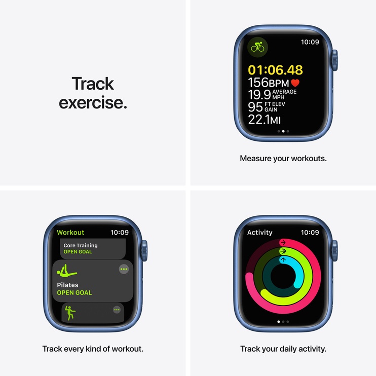 Nutikell Apple Watch 7 GPS + Cellular 41mm, sinine
