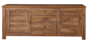 Black Red White Brussel Chest Of Drawers 45x188x79cm Oak
