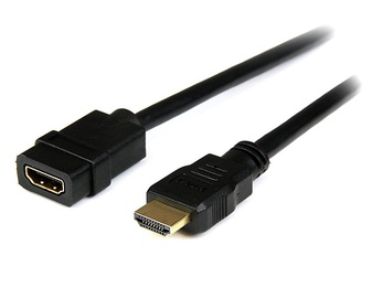 Удлинитель StarTech HDEXT2M HDMI male, HDMI female, 2 м, черный