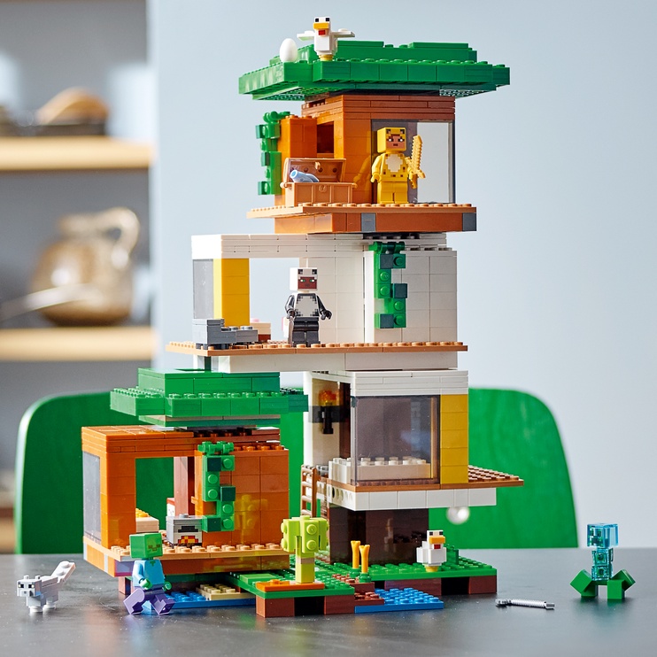 Konstruktor LEGO Minecraft Moodne puuonn 21174, 909 tk