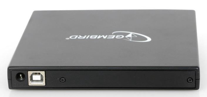Ārējais optiskais diskdzinis Gembird External USB CD/DVD Drive, 290 g, melna