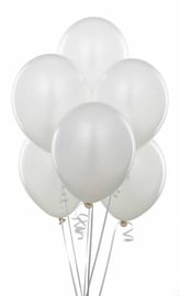 Balons Pastel Opaque, balta, 12 gab.