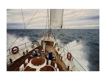 Fotomaal Yacht, 120 cm x 80 cm