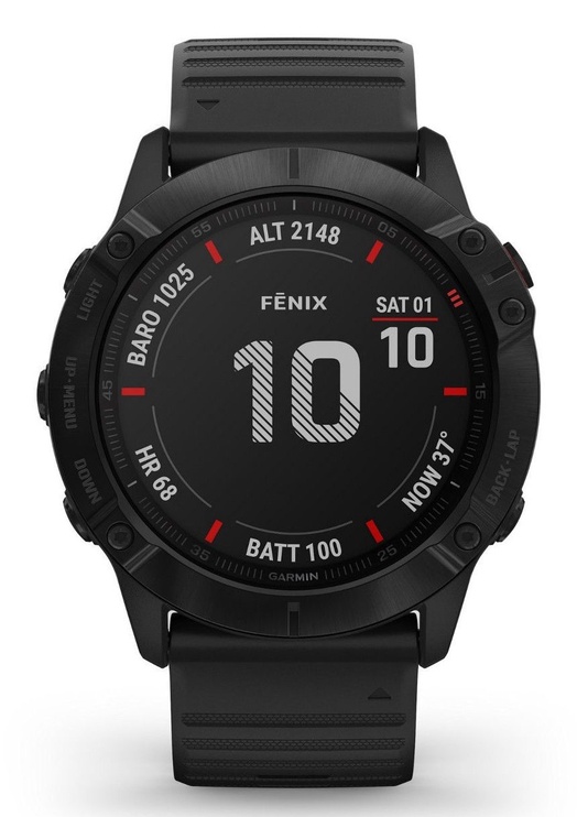Умные часы Garmin Fenix 6X Pro, черный/серый