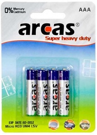 Arcas Super Heavy Duty Battery 4 x AAA