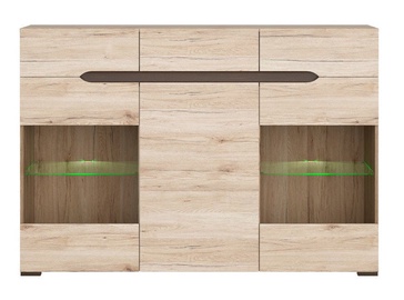 Komoda Black Red White Elpasso 41x104cm San Remo Oak