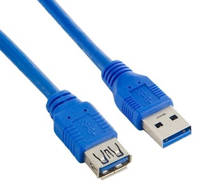 Провод Akyga AK-USB-10 USB 3.0 A male, USB 3.0 A female, 1.8 м, синий