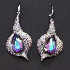 Diamond Sky Earrings With Crysals From Swarowski Vine III Vitrail Light