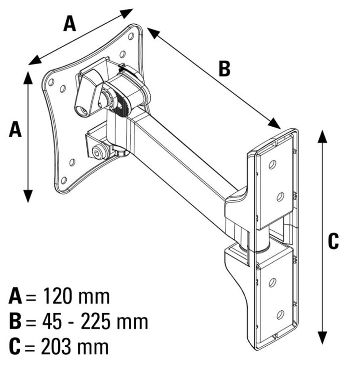 Monitoriaus laikiklis Hama, 10-26"