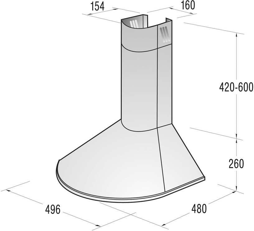 Tvaika nosūcējs Gorenje DKO500WH