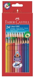 Krāsainie zīmuļi Faber Castell Colour Grip, 24 gab.