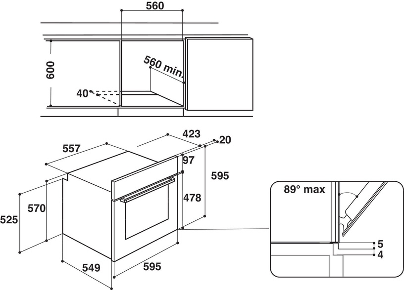 Iebūvētā cepeškrāsns Whirlpool OAS KP8V1 IX