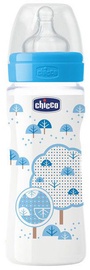 Chicco Baby Bottle With Latex & Fast Flow Teat Blue 330ml