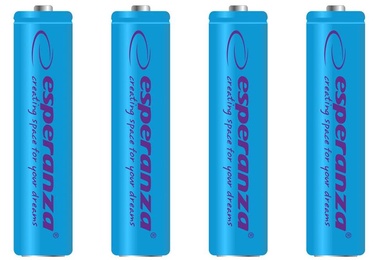 Esperanza Rechargaeble Batteries 4x AAA 1000mAh Blue
