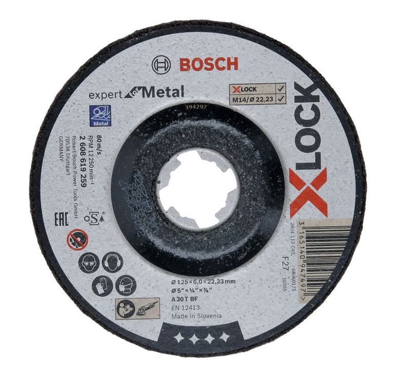 Шлифовальный диск Bosch, 125 мм x 6 мм x 22.23 мм