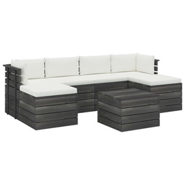 Комплект уличной мебели VLX Garden Pallet Lounge Set 3061973, белый/серый, 1-4 места