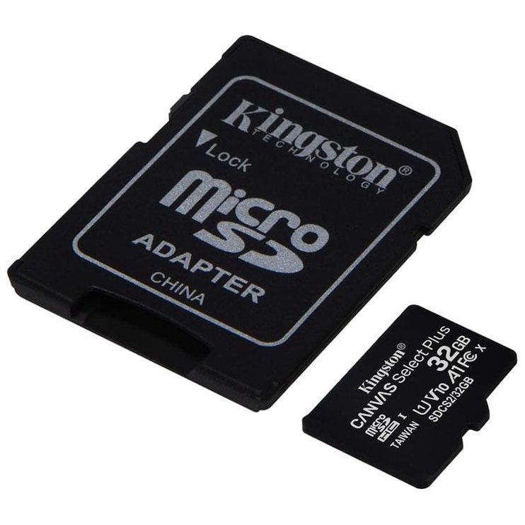 Atmiņas karte Kingston CL10 MICRO SD + ADAPTER, 32 GB