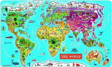 Puidust pusle Janod World J05504, 92 tk