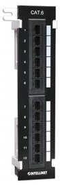 Intellinet Patch Panel UTP CAT 6 RJ45 x 12 Black