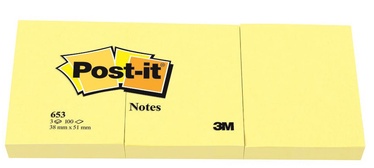 3M Post It 653 Notes 3x100pcs Canary Yellow