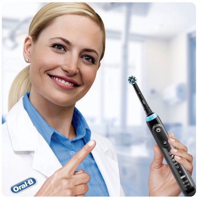 Электрическая зубная щетка Oral-B Genius 10000N, черный