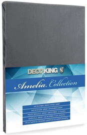 Palags DecoKing Amelia Grey, 160x200 cm, ar gumiju
