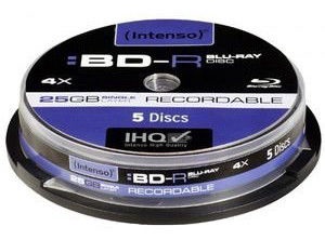 Intenso BD-R 4X 25GB 5P Spindle Pack