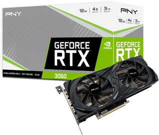 Видеокарта PNY GeForce RTX 3060 DUAL FAN LHR VERSION, 12 ГБ, GDDR6