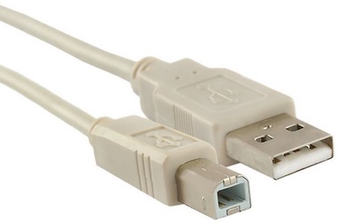 Qoltec Printer Cable USB to USB White 3m