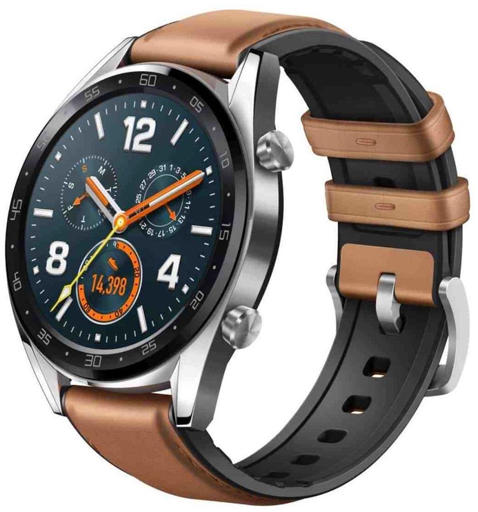 Išmanusis laikrodis Huawei Watch GT, ruda/sidabro