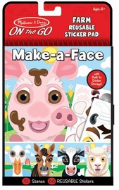 Uzlīme Melissa & Doug Make A Face Farm Reusable Sticker Pad 30511, daudzkrāsaina