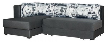 Kampinė sofa Bodzio Judyta Noble Graphite/London 2, 225 x 155 x 77 cm