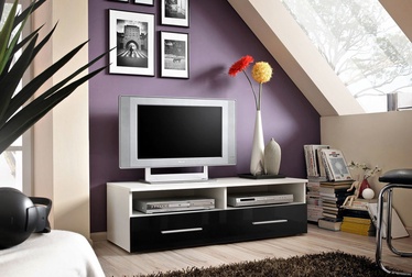 TV-laud ASM Bern White/Black Gloss, 1200x450x350 mm
