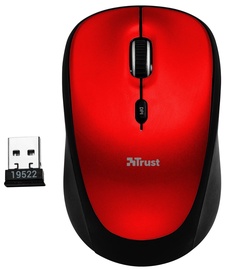 Компьютерная мышь Trust YVI, черный/красный