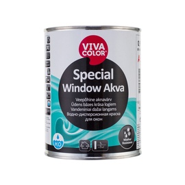 Emaljas krāsa Vivacolor Special Window Akva, 0.9 l, balta