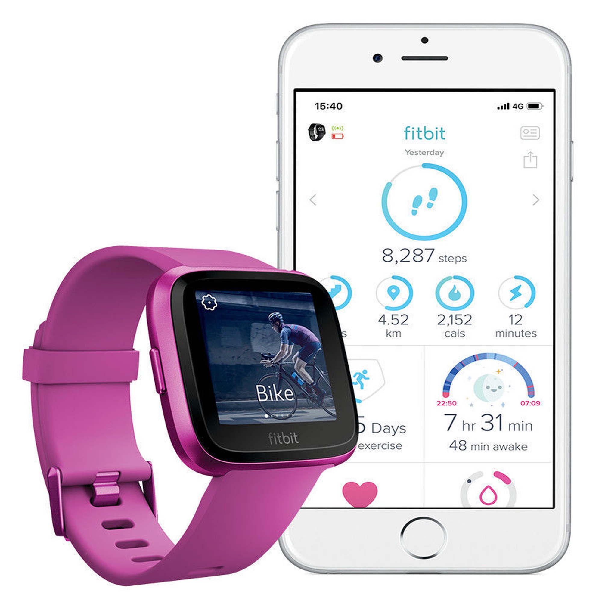 Fitbit Versa Lite Edition Mulberry - Senukai.lt