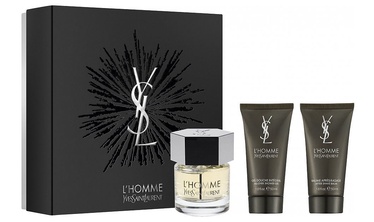 Yves Saint Laurent L Homme 60ml EDT + 50ml Shower Gel + 50ml Aftershave Balm New Design